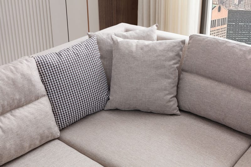 Bervik Hörnsoffa 230x90x150 cm - Kräm - Möbler - Soffa - Bäddsoffa