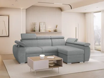 Binche 3-sits Bäddsoffa divan höger med förvaring - grå - Möbler - Soffa - Bäddsoffa