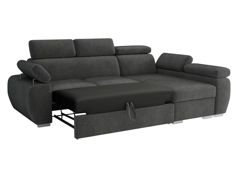 Binche 3-sits Bäddsoffa divan vänster med förvaring - brun - Möbler - Soffa - Bäddsoffa