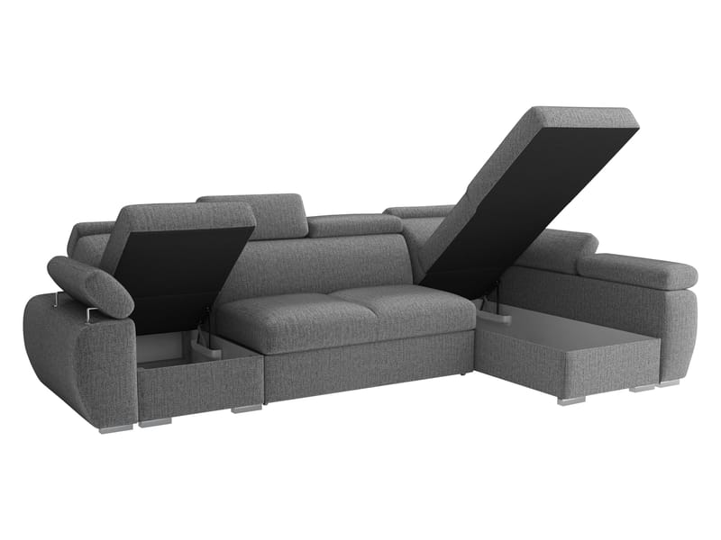 Binche 4-sits Bäddsoffa divan höger med förvaring - Gul - Möbler - Soffa - Bäddsoffa