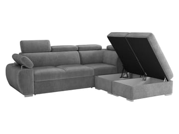 Binche 4-sits Bäddsoffa schäslong höger med förvaring - Gul - Möbler - Soffa - Bäddsoffa