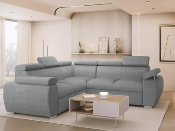 Binche 5-sits Bäddsoffa hörn med förvaring - Grå - Möbler - Soffa - Bäddsoffa