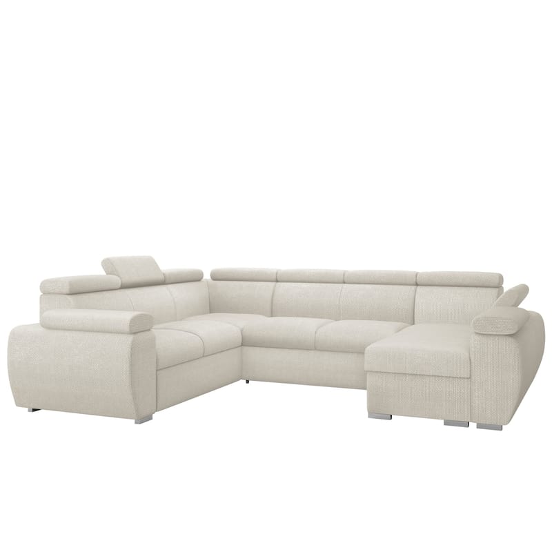 Binche 6-sits Bäddsoffa hörn med divan höger och förvaring, Flow 06