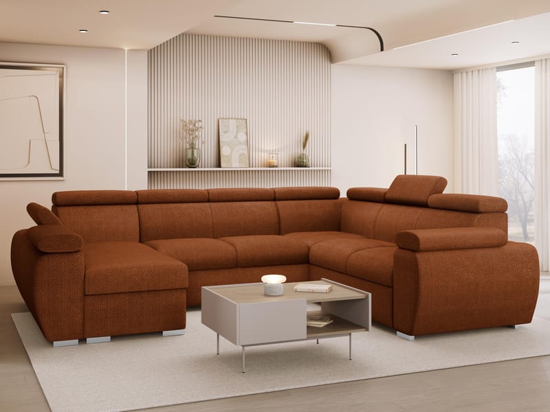 Binche 6-sits Bäddsoffa hörn med divan vänster och förvaring - Flow 09 - Möbler - Soffa - Bäddsoffa