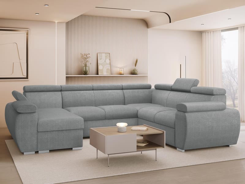 Binche 6-sits Bäddsoffa hörn med divan vänster och förvaring - Flow 17 - Möbler - Soffa - Bäddsoffa