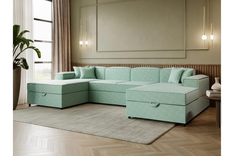 Bizantine Bäddsoffa Dubbeldivan 4-sits - Grön - Möbler - Soffa - Bäddsoffa