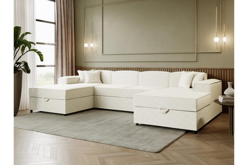 Bizantine Bäddsoffa Dubbeldivan 4-sits - Vit - Möbler - Soffa - Bäddsoffa