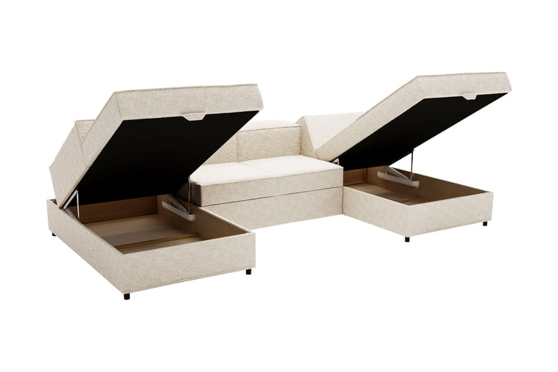 Bizantine Bäddsoffa Dubbeldivan 4-sits - Vit/Svart - Möbler - Soffa - Bäddsoffa