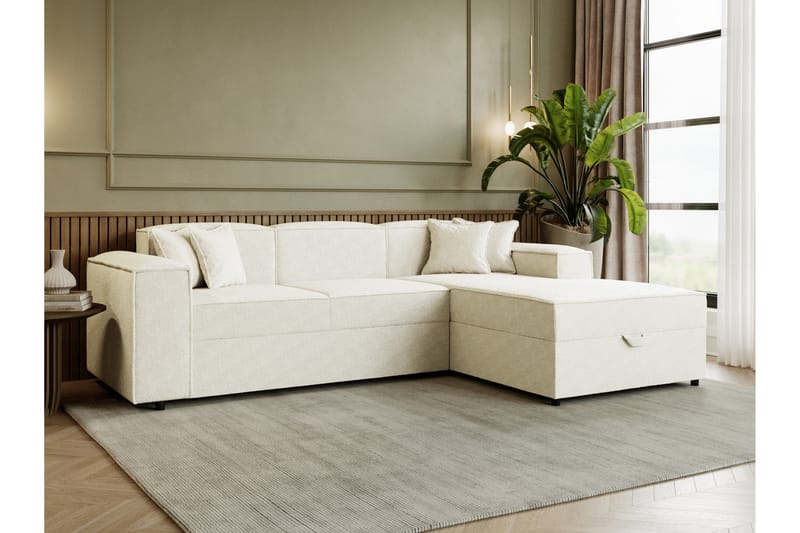 Bizantine Bäddsoffa m. Divan 3-sits - Vit - Möbler - Soffa - Bäddsoffa