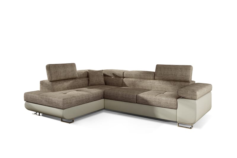 Bobis Bäddsoffa med Schäslong Vänster - Beige - Bäddsoffa - Bäddsoffa divan