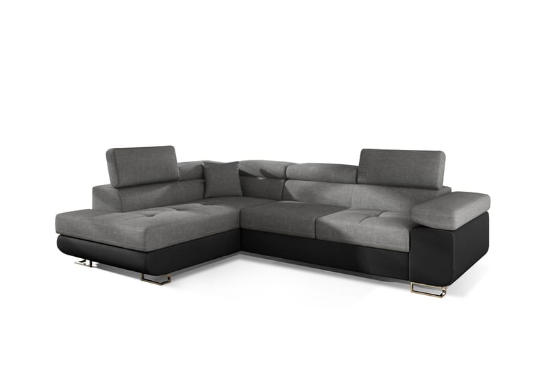Bobis Bäddsoffa med Schäslong Vänster - Grå/Svart - Möbler - Soffa - Bäddsoffa