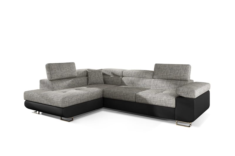 Bobis Bäddsoffa med Schäslong Vänster - Grå/Svart - Möbler - Soffa - Bäddsoffa