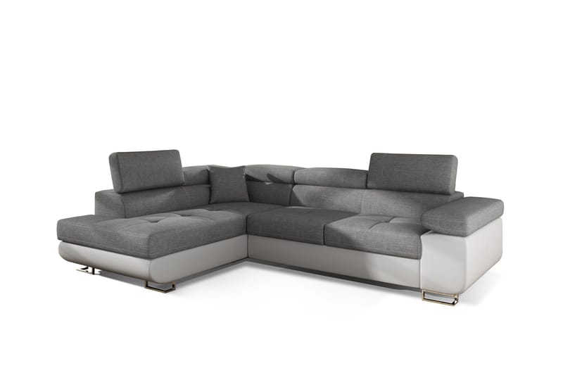 Bobis Bäddsoffa med Schäslong Vänster - Grå/Vit - Möbler - Soffa - Bäddsoffa