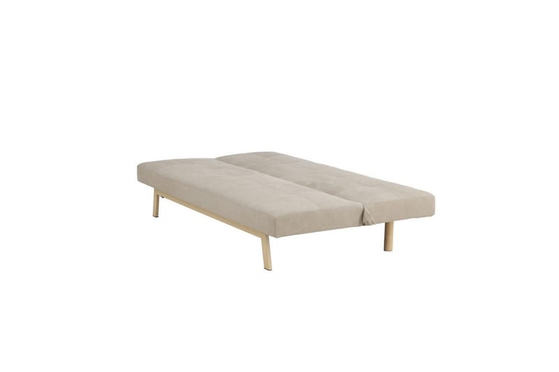 Bodil 2-sits Bekväm Tuftad Bäddsoffa i Tyg med Träben - Beige - Möbler - Soffa - Bäddsoffa