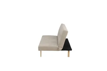 Bodil 2-sits Bekväm Tuftad Bäddsoffa i Tyg med Träben - Beige - Möbler - Soffa - Bäddsoffa