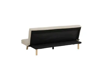 Bodil 2-sits Bekväm Tuftad Bäddsoffa i Tyg med Träben - Beige - Möbler - Soffa - Bäddsoffa
