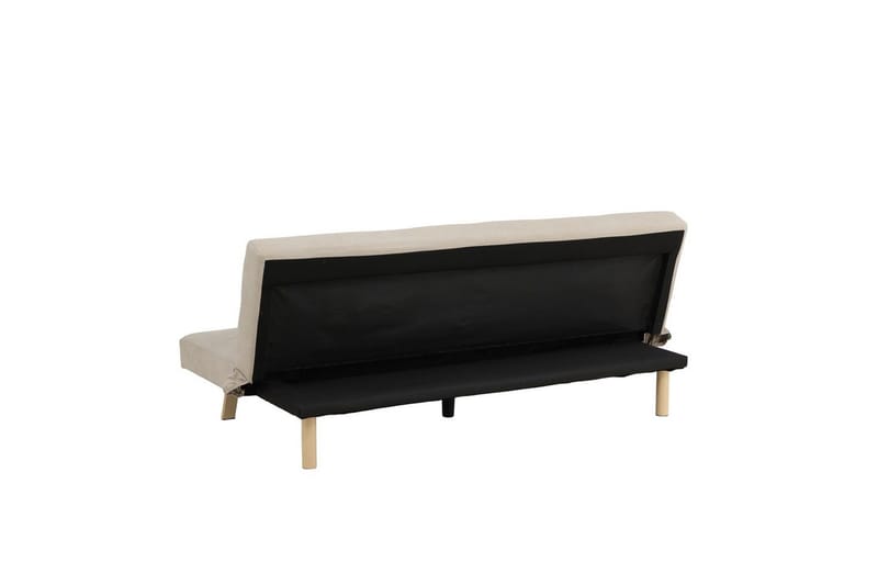 Bodil 2-sits Bekväm Tuftad Bäddsoffa i Tyg med Träben - Beige - Möbler - Soffa - Bäddsoffa