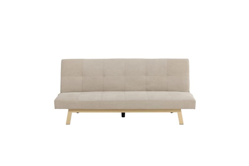 Bodil 2-sits Bekväm Tuftad Bäddsoffa i Tyg med Träben - Beige - Möbler - Soffa - Bäddsoffa