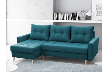 Bodo Divanbäddsoffa 222x140x90 cm - Blå - Möbler - Soffa - Bäddsoffa