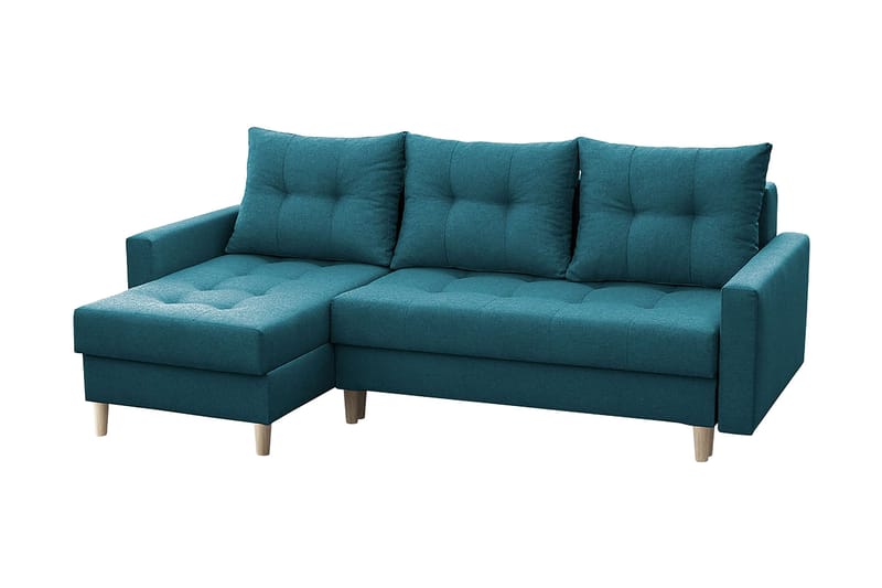 Bodo Divanbäddsoffa 222x140x90 cm - Blå - Bäddsoffa - Bäddsoffa divan