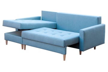 Bodo Divanbäddsoffa 222x140x90 cm - Brun - Möbler - Soffa - Bäddsoffa