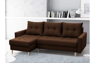 Bodo Divanbäddsoffa 222x140x90 cm - Brun - Möbler - Soffa - Bäddsoffa