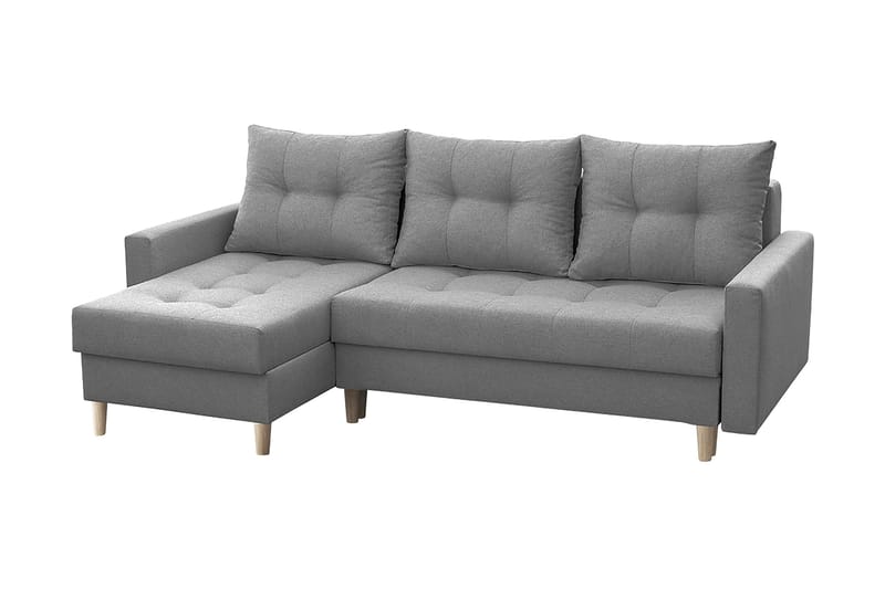 Bodo Divanbäddsoffa 222x140x90 cm - Grå - Bäddsoffa - Bäddsoffa divan