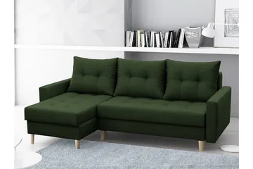 Bodo Divanbäddsoffa 222x140x90 cm - Grön - Möbler - Soffa - Bäddsoffa