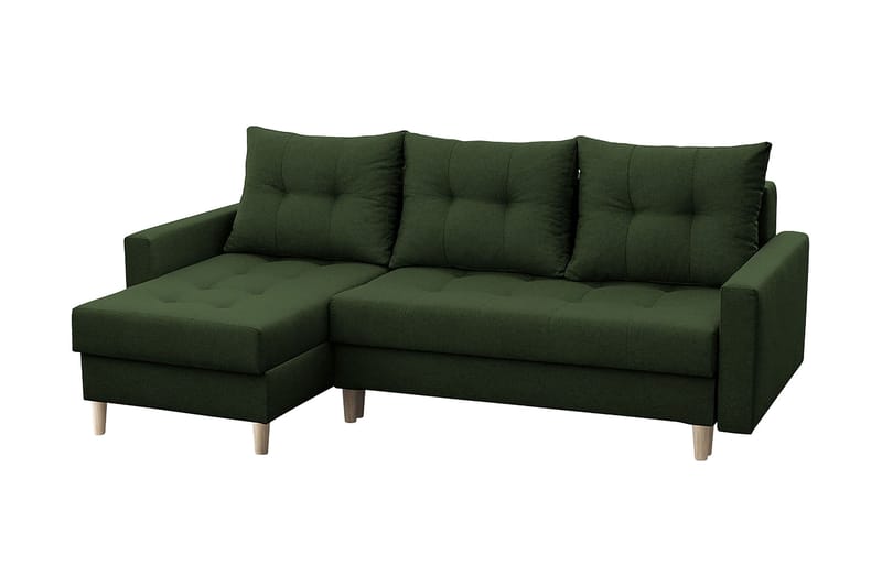 Bodo Divanbäddsoffa 222x140x90 cm - Grön - Bäddsoffa - Bäddsoffa divan