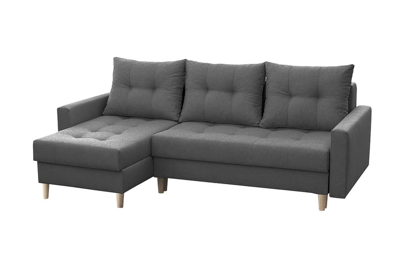 Bodo Divanbäddsoffa 222x140x90 cm - Mörkgrå - Bäddsoffa - Bäddsoffa divan