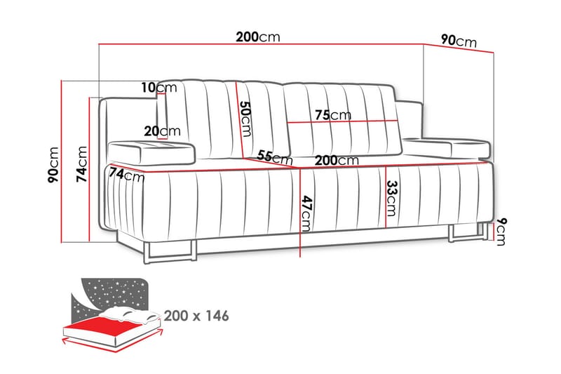 Bonsall Bäddsoffa - Lex 31 - Möbler - Soffa - Bäddsoffa