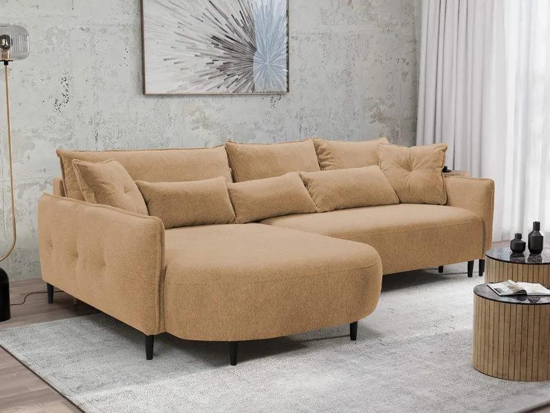 Bornalle 3-sits Bäddsoffa med divan - beige - Möbler - Soffa - Bäddsoffa