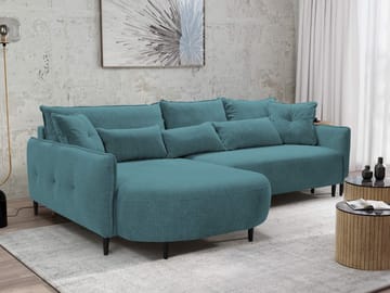 Bornalle 3-sits Bäddsoffa med divan - Glow 12 (turkos) - Möbler - Soffa - Bäddsoffa