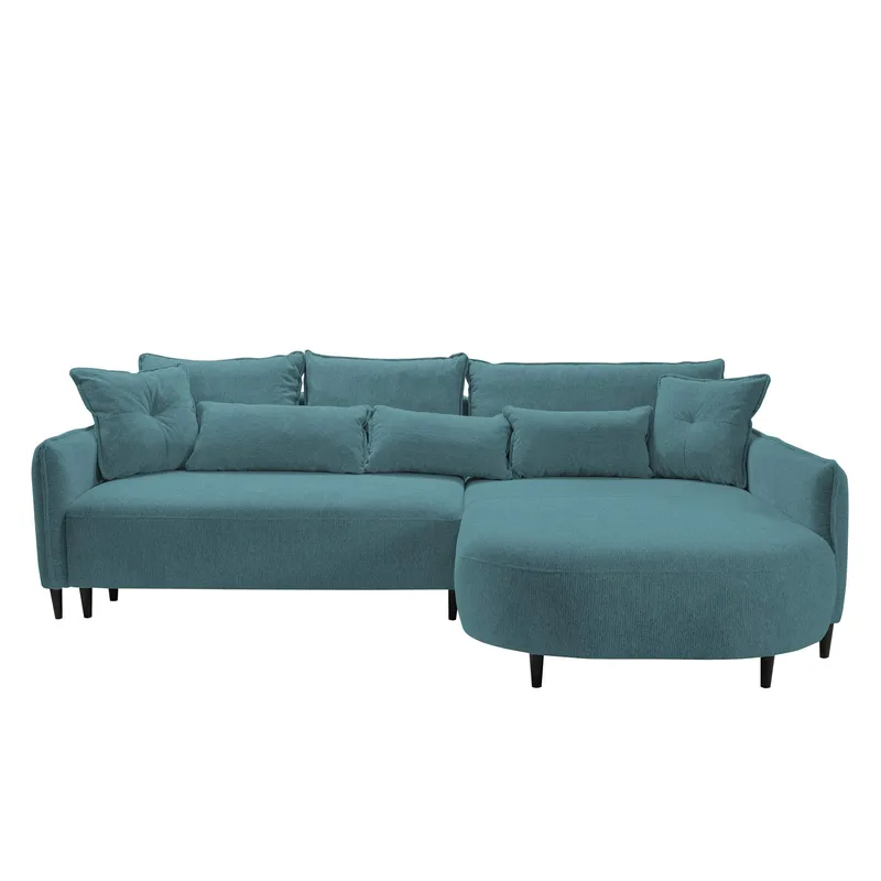 Bornalle 3-sits Bäddsoffa med divan - turkos - Möbler - Soffa - Bäddsoffa