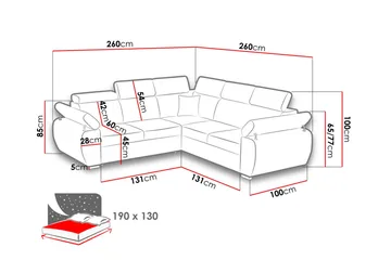 Boston Hörnsoffa - Brun - Möbler - Soffa - Bäddsoffa