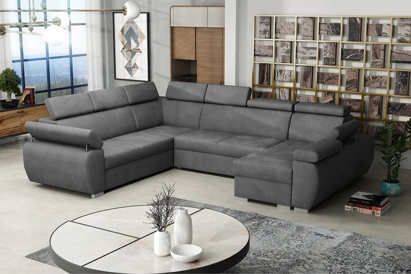 Boston Hörnsoffa Höger - Mörkgrå - Möbler - Soffa - Bäddsoffa