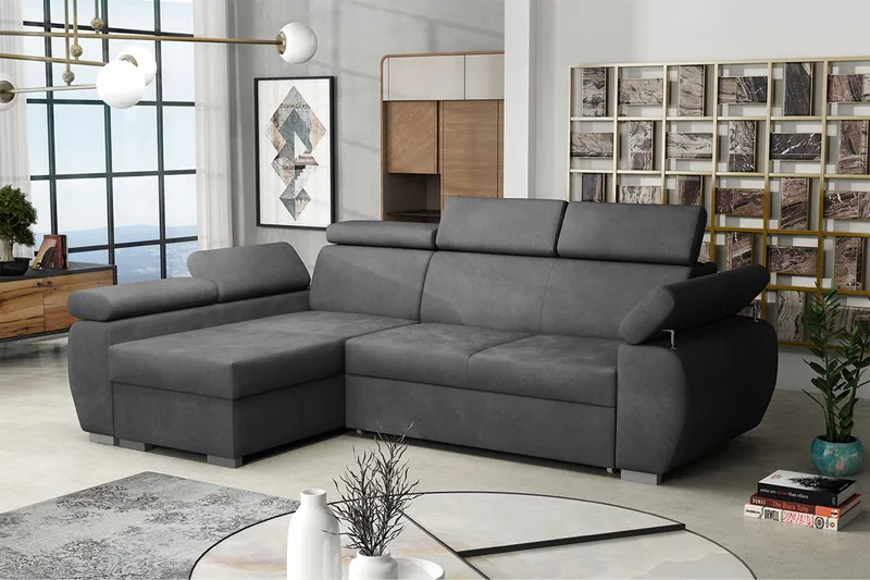 Boston Hörnsoffa Vänster - Mörkgrå - Möbler - Soffa - Bäddsoffa