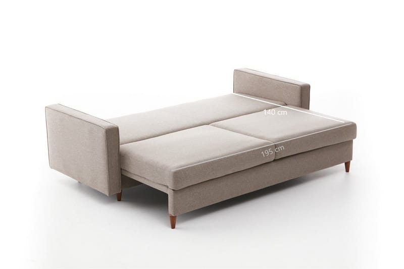 Braneles Bäddsoffa 3-sits - Beige - Möbler - Soffa - Bäddsoffa
