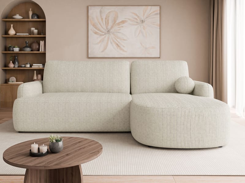 Branrel 3-sits Soffa med divan - beige - Möbler - Soffa - Bäddsoffa