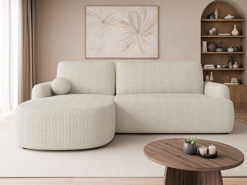 Branrel 3-sits Soffa med divan - beige - Möbler - Soffa - Bäddsoffa