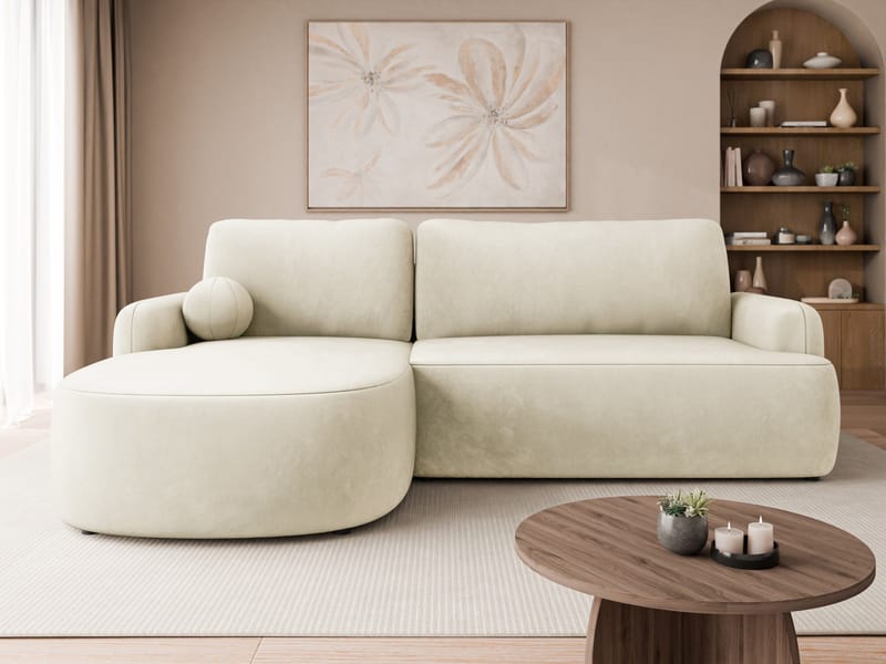 Branrel 3-sits Soffa med divan - beige - Möbler - Soffa - Bäddsoffa
