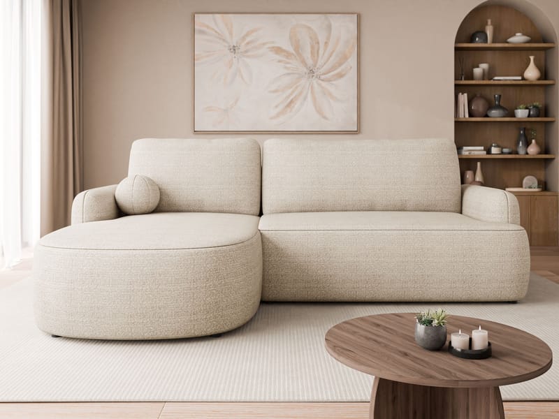 Branrel 3-sits Soffa med divan - beige - Möbler - Soffa - Bäddsoffa