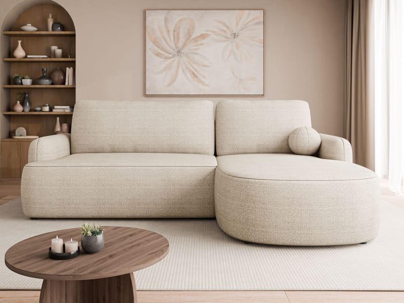 Branrel 3-sits Soffa med divan - beige - Möbler - Soffa - Bäddsoffa