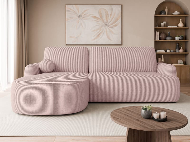 Branrel 3-sits Soffa med divan - rosa - Möbler - Soffa - Bäddsoffa