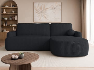 Branrel 3-sits Soffa med divan - svart - Möbler - Soffa - Bäddsoffa