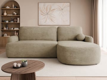 Branrel 4-sits Bäddsoffa med Divan Höger - Beige - Möbler - Soffa - Bäddsoffa