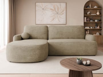Branrel 4-sits Bäddsoffa med Divan Vänster - Beige - Möbler - Soffa - Bäddsoffa