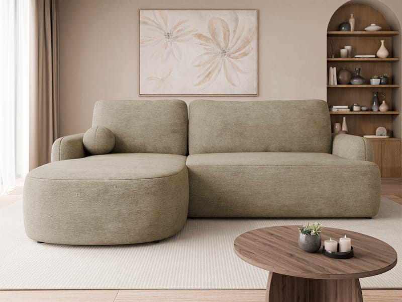 Branrel 4-sits Bäddsoffa med Divan Vänster - Beige - Möbler - Soffa - Bäddsoffa