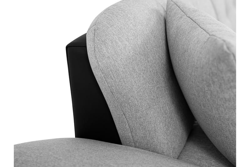 Branstad Bäddbar Hörnsoffa Högervänd 129x240 cm med Förvaring i Sammet - Grå - Möbler - Soffa - Bäddsoffa