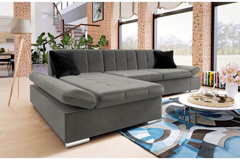 Branstad Hörnsoffa Vänster - Grå - Möbler - Soffa - Bäddsoffa